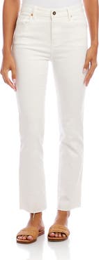 Karen Kane Raw Hem Straight Leg Jeans