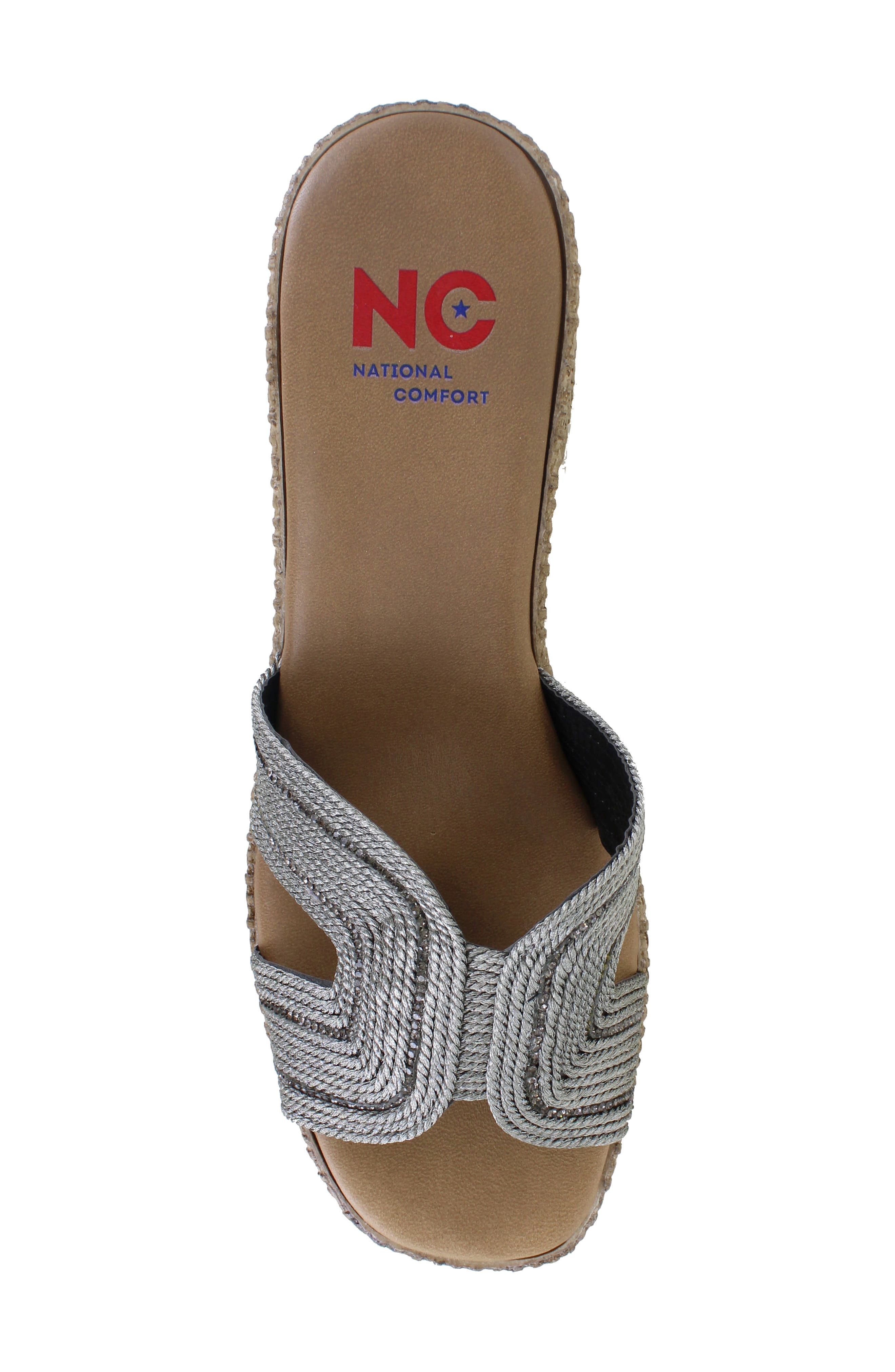 National Comfort Cornella Platform Slide Sandal, Alternate, color, Lead Fabric