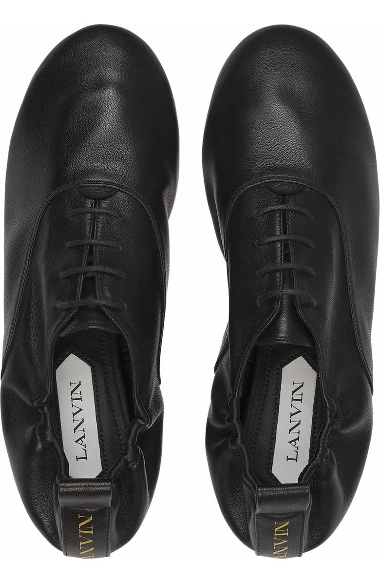 Lanvin Lace-Up Leather Slippers, Alternate, color,