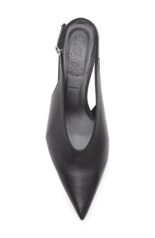 Aeyde Oti Slingback Pointed Toe Pump In Black