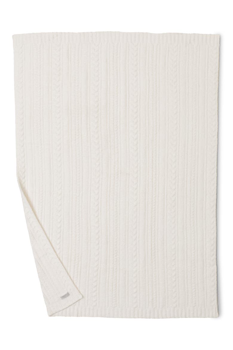 CozyChic® Cable Throw Blanket, Alternate, color, PEARL