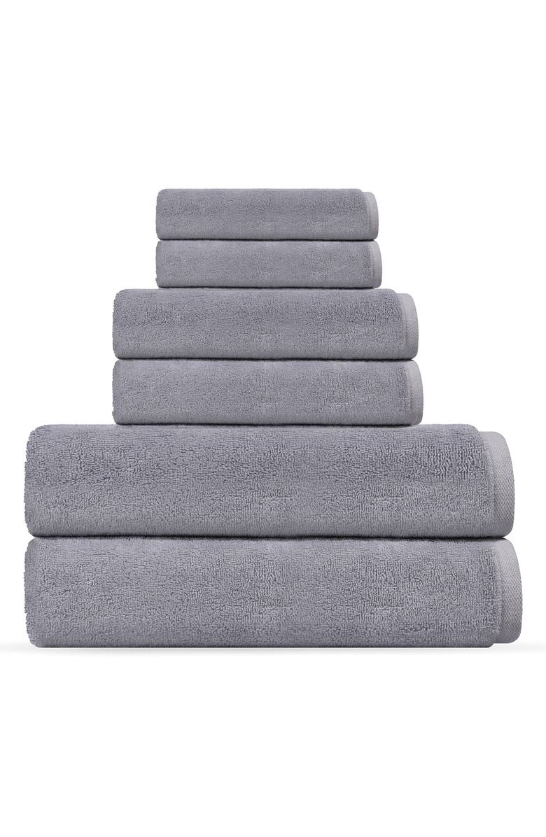DePera Puresoft 6-Piece Turkish Towel Set, Main, color, Silver