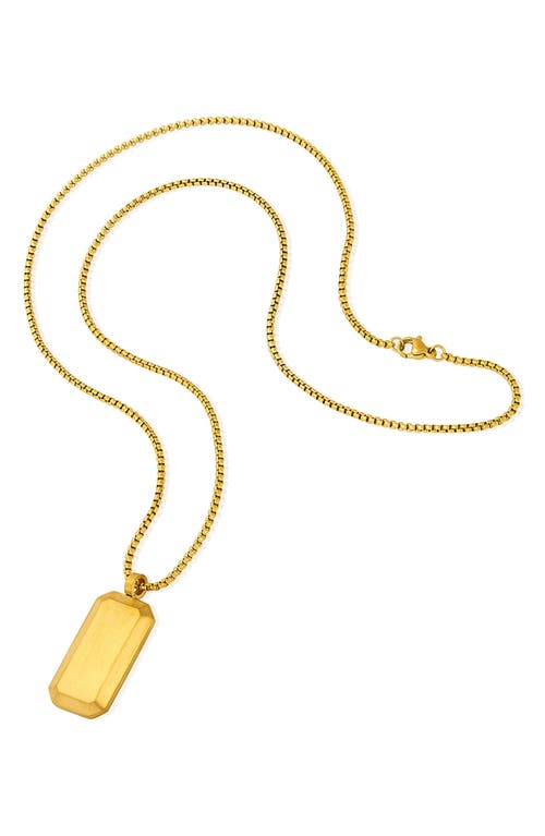 West Coast Jewelry Mens' Brushed Stainless Steel Dog Tag Necklace In Gold