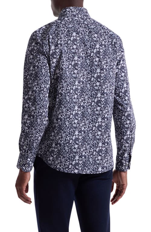 Bugatchi Axel Shaped Fit Floral Stretch Button-up Shirt In Multi