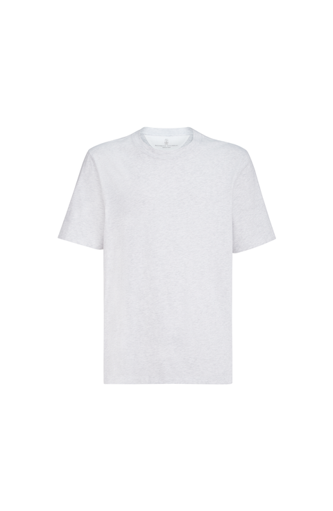 Cotton jersey crew neck T-shirt