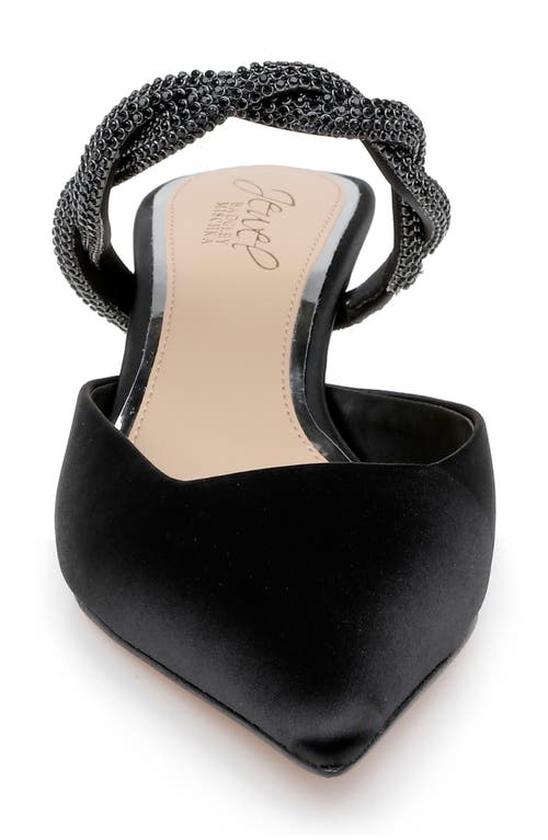 Jewel Badgley Mischka Women's Tiffani Evening Mules In Black Satin
