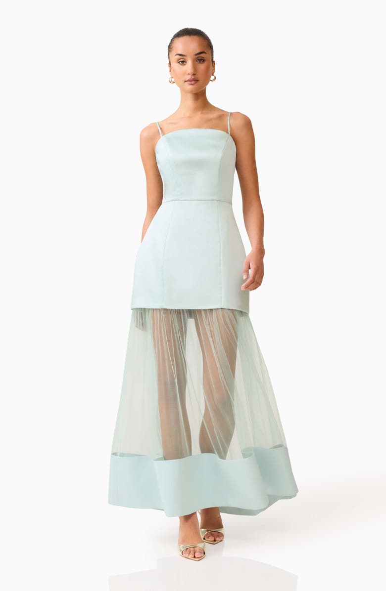 Elliatt Marcella Strapless Gown, Alternate, color, Sea Green