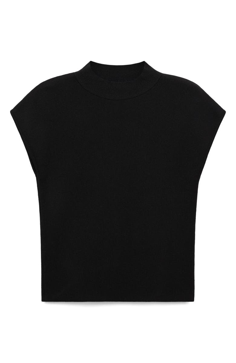 MANGO Perkins Mock Neck Short Sleeve Sweater, Main, color, 
