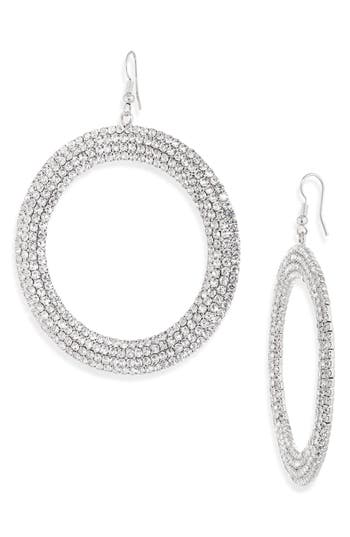 Tasha Crystal Pavé Ring Drop Earrings In Metallic