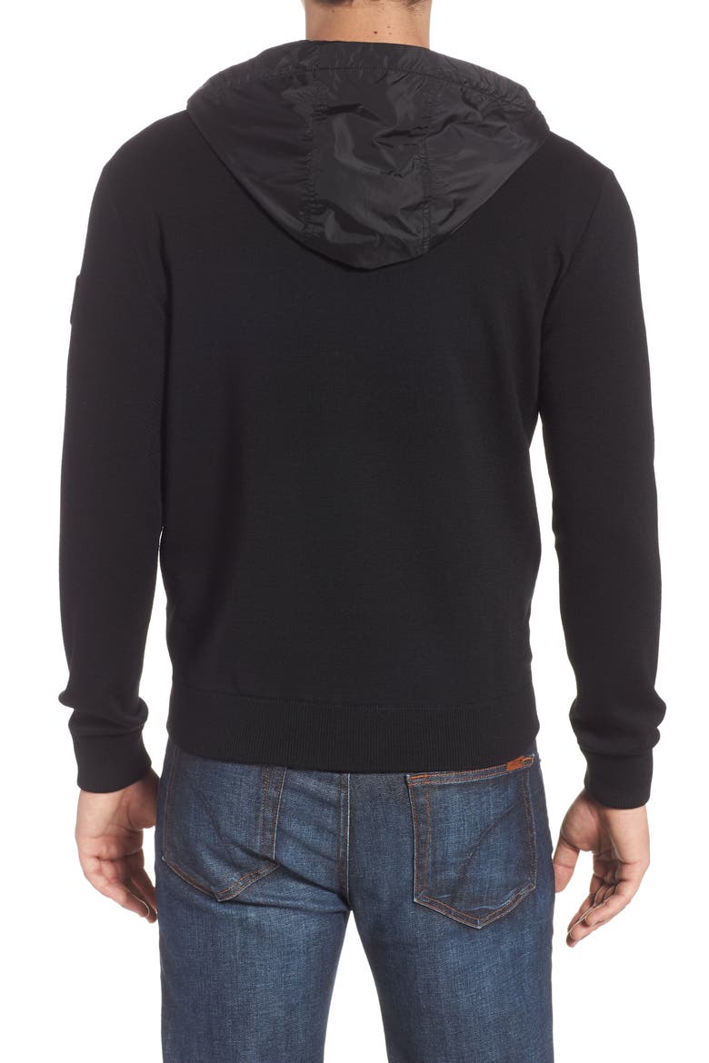 Black Label Windbridge Regular Fit Hooded Sweater Jacket, Alternate, color, BLACK