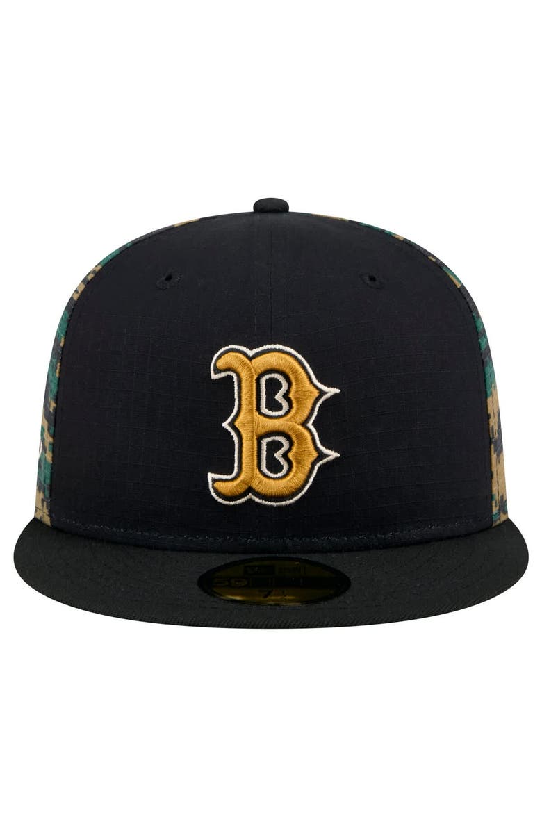 New Era Men's New Era Black Boston Red Sox Digi Camo 59FIFTY Fitted Hat, Alternate, color, 