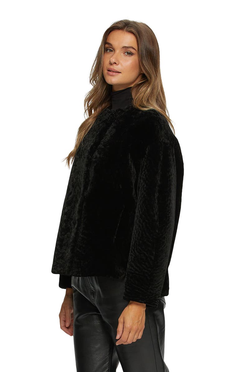 GORSKI Textured Genuine Shearling Jacket, Alternate, color, Black