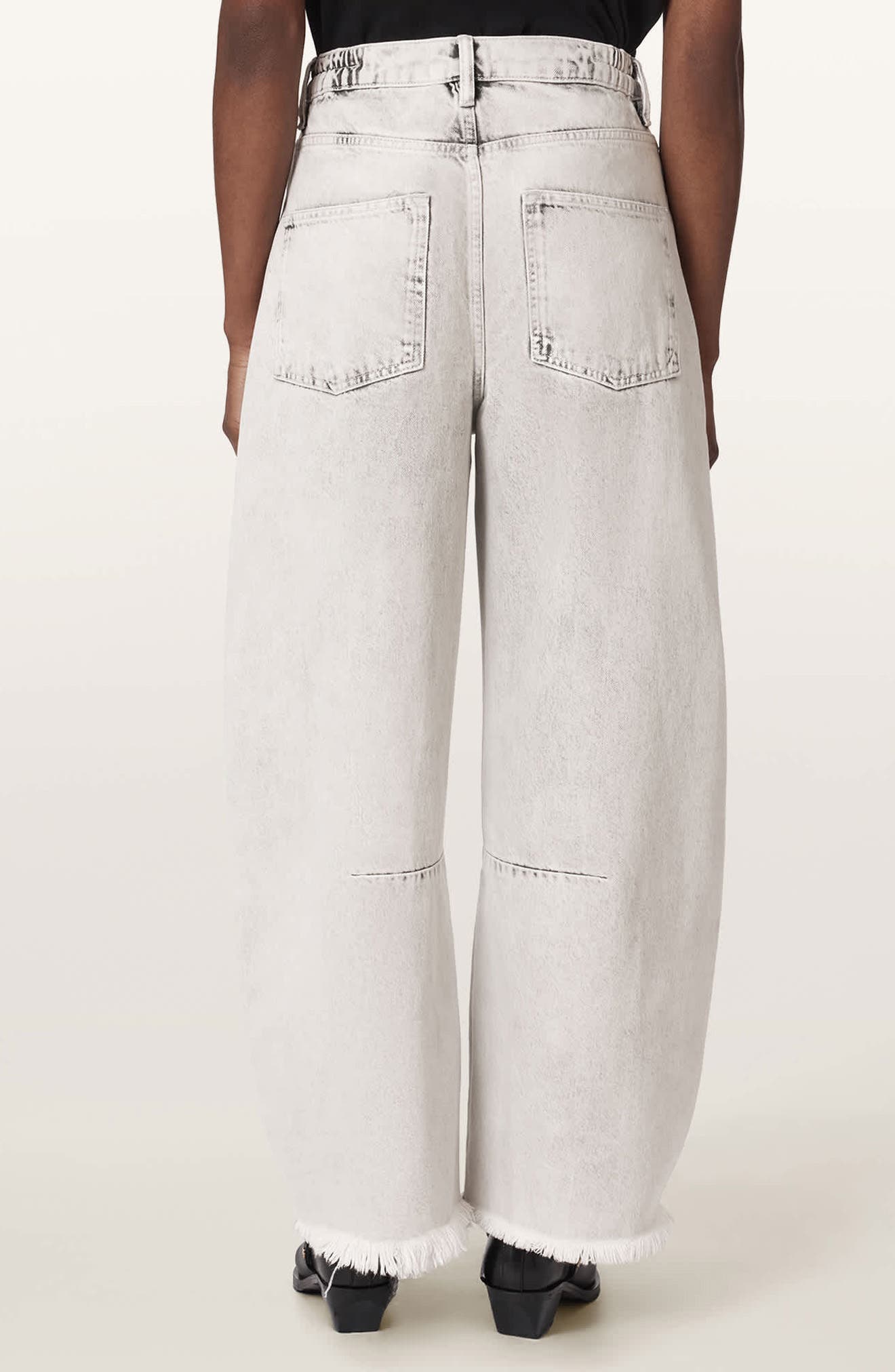 Payton Raw Hem Crop Wide Leg Jeans - image 2