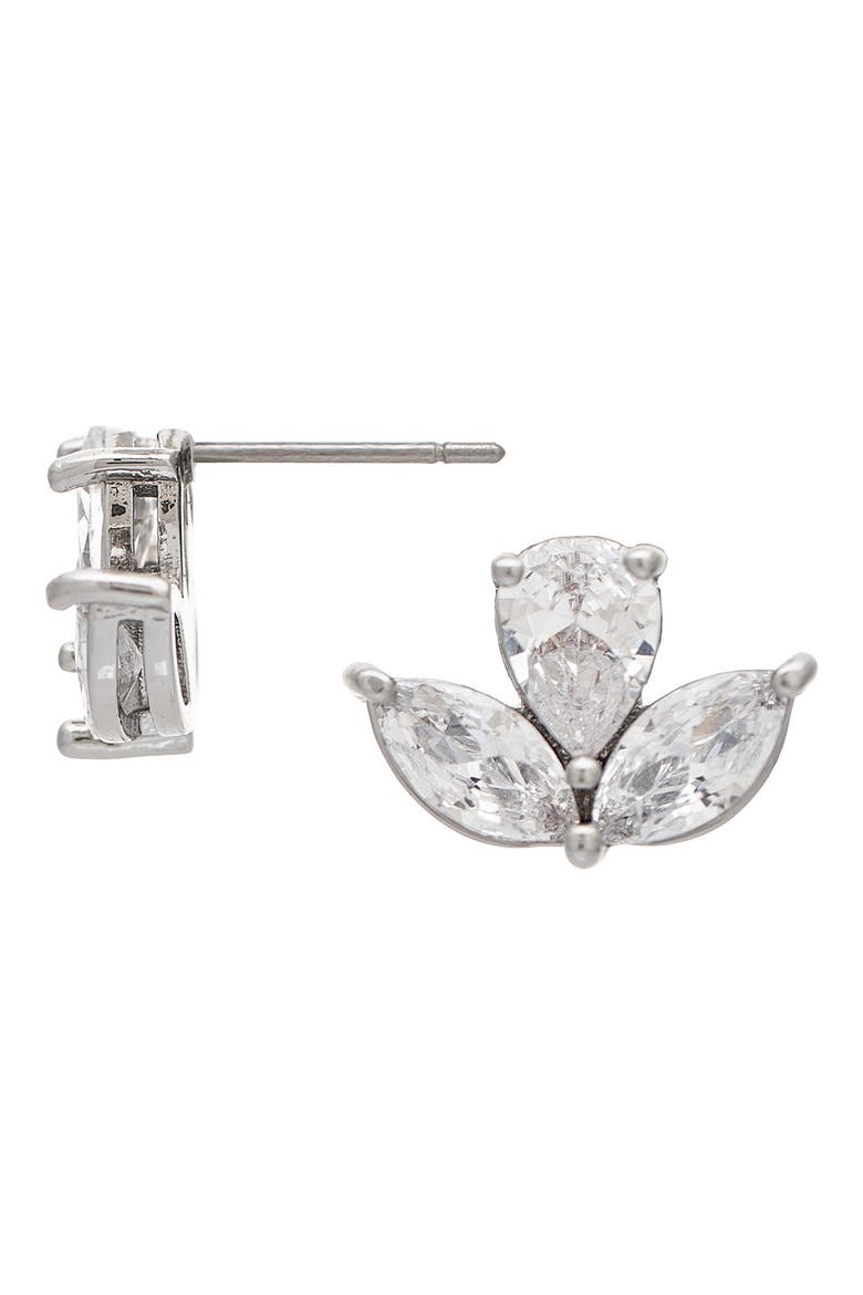 Cubic Zirconia Marquis Stud Earrings, Main, color, CZ