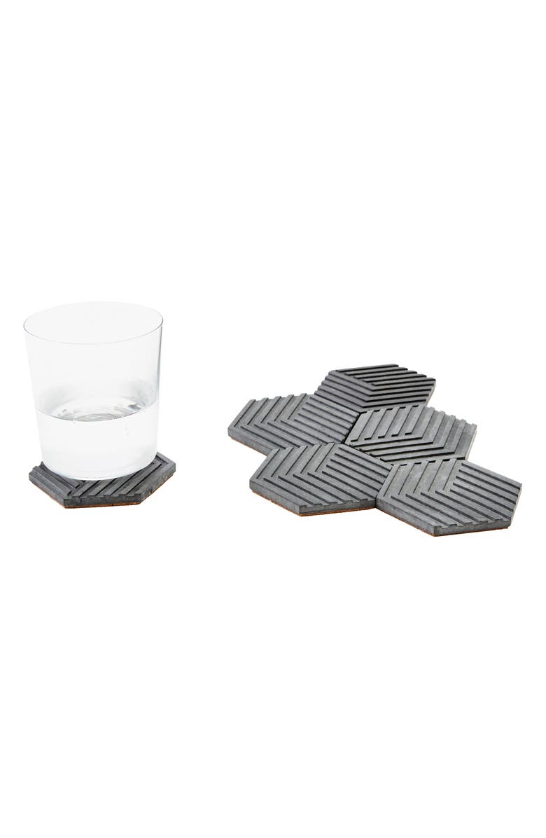 Areaware Table Tiles Concrete 6-Piece Trivet/Coaster Set, Alternate, color,
