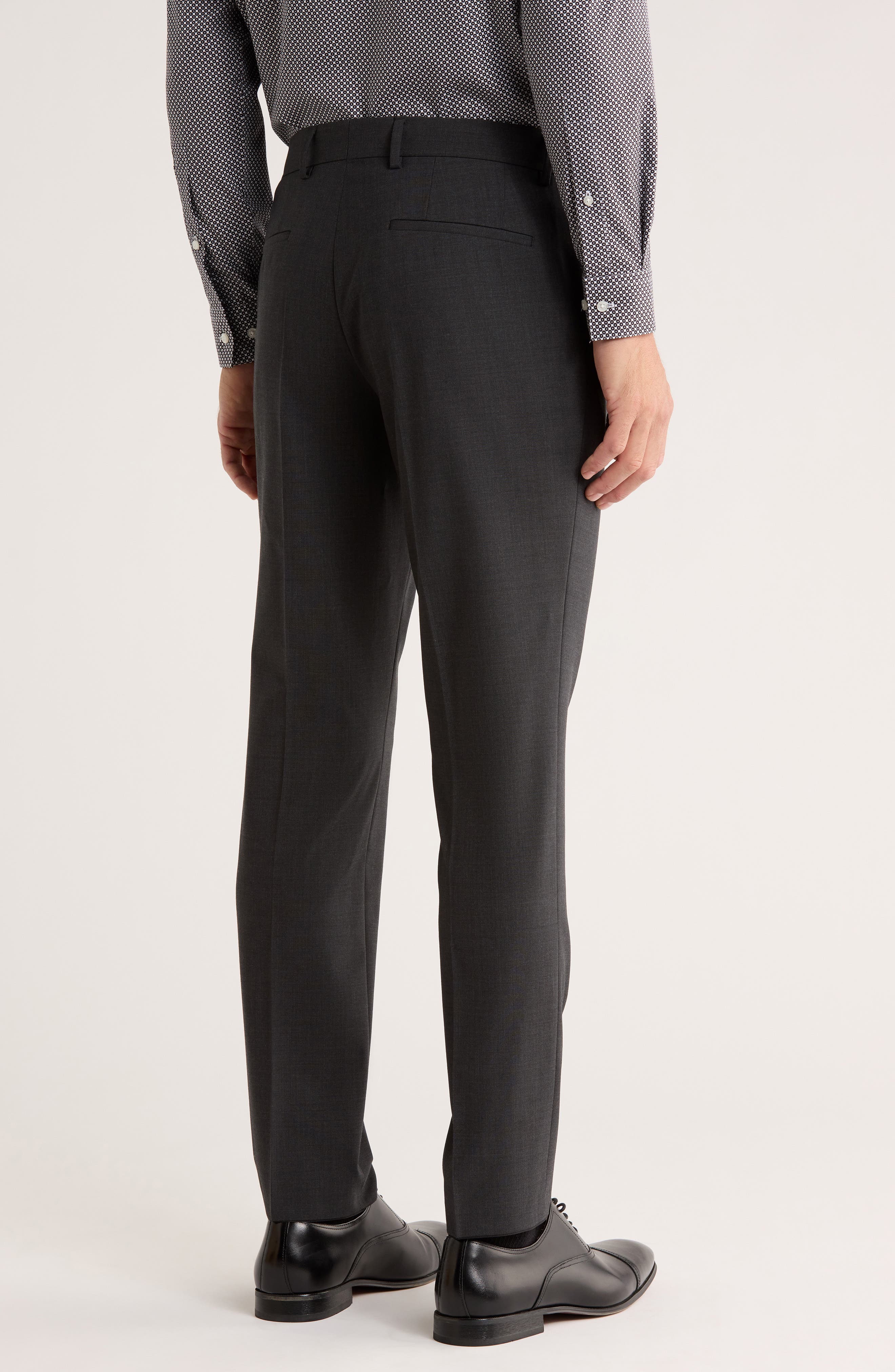 Genius Virgin Wool Blend Flat Front Dress Pants - image 2