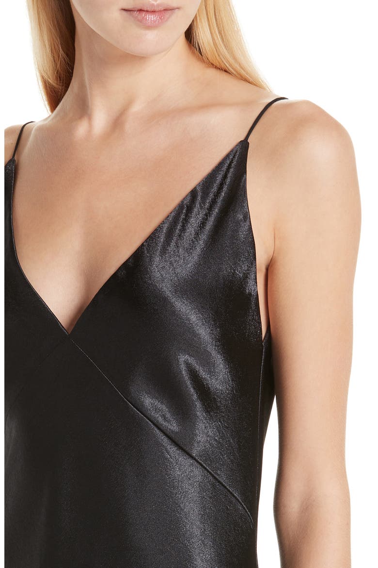 V-neck Bias Cut Dress, Alternate, color, BLACK