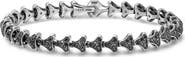 David Yurman Men's Armory Link Bracelet, Sterling Silver with Black Diamonds, 7.5mm