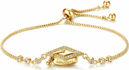 DLORIA Limitless Graduation Cap Adjustable Pavé Bracelet