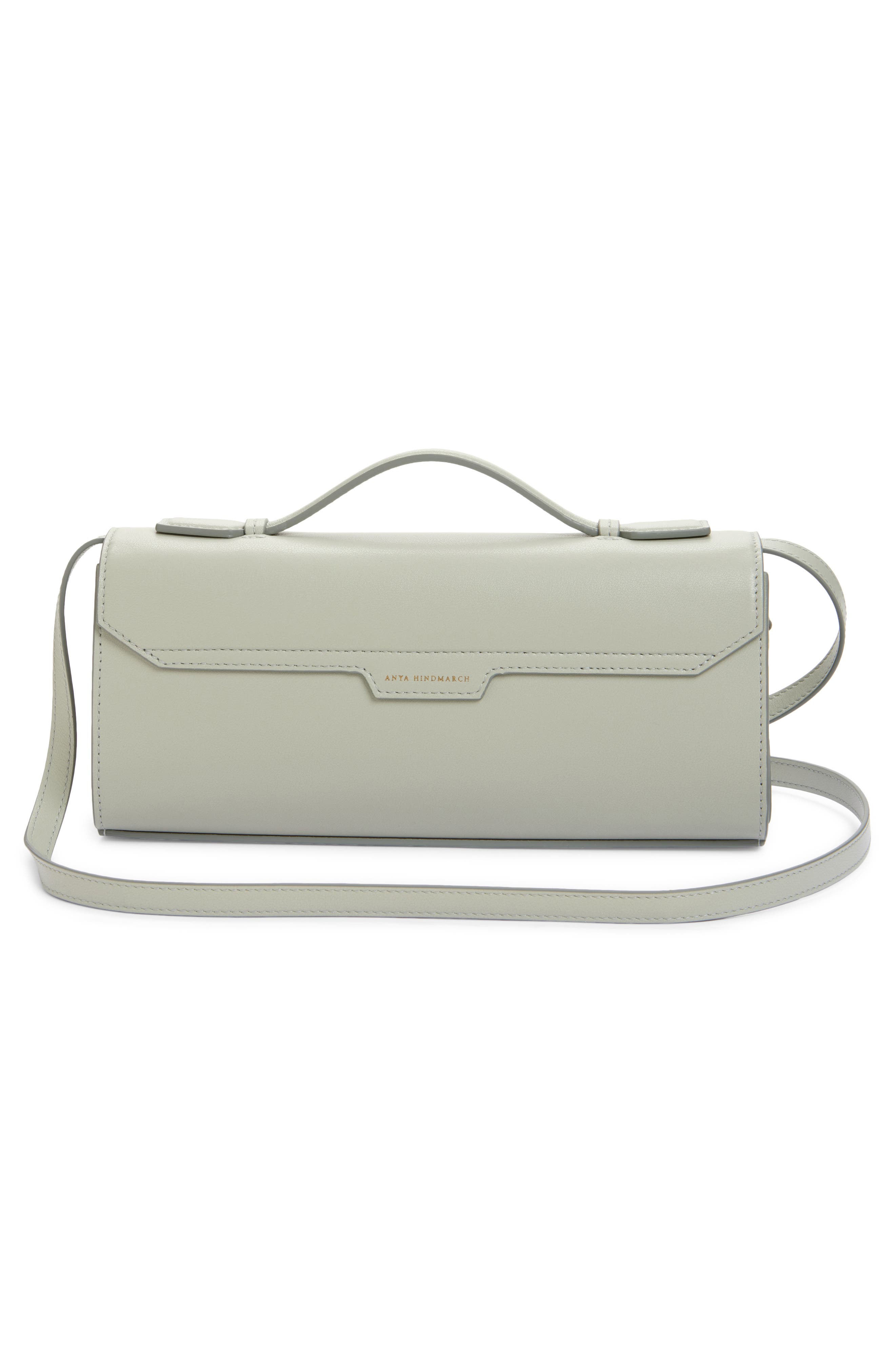 Anya Hindmarch Mortimer Leather Clutch, Alternate, color, Iceberg