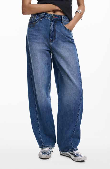 Desigual Hight Waist Barrel Legs Jeans
