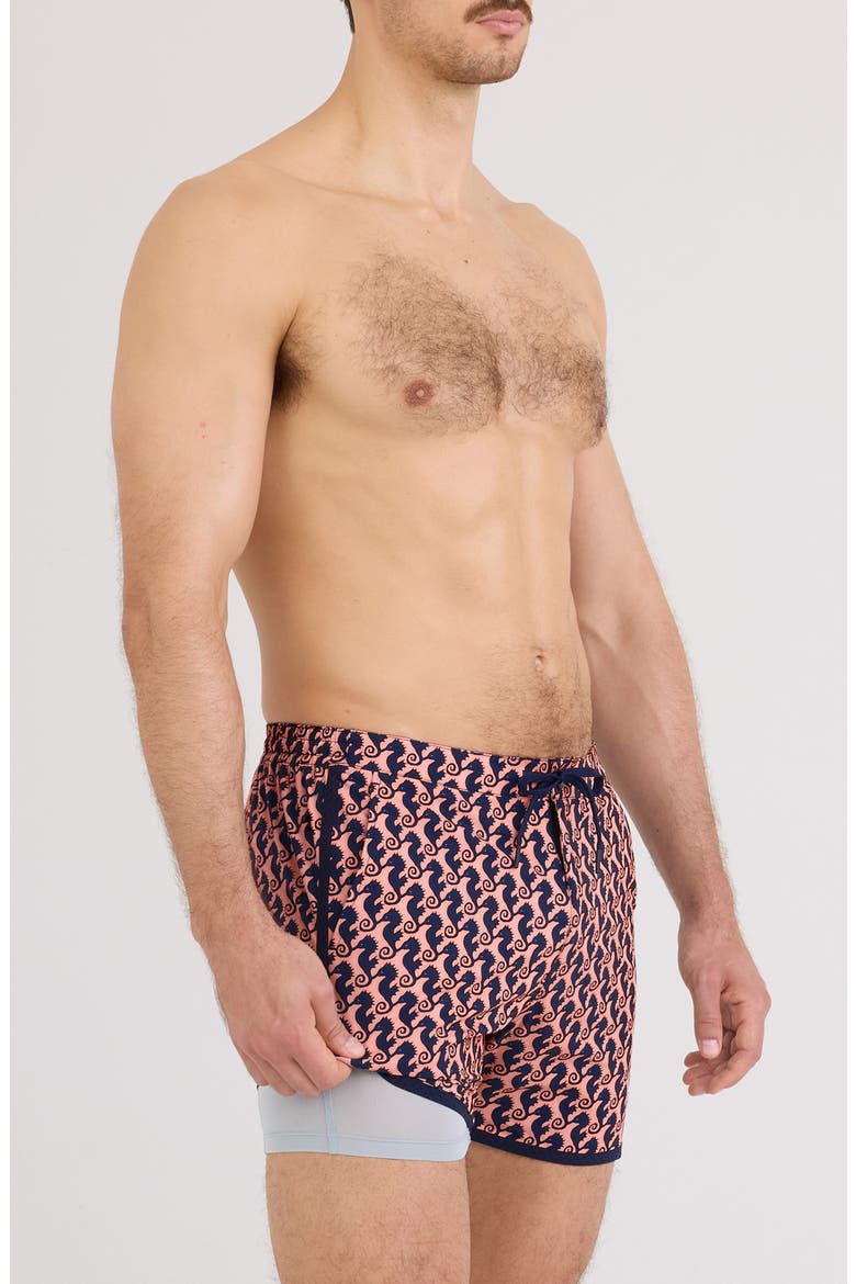 Harbormaster 2N1 5-Inch Swim Trunks, Alternate, color, SEAHORSE CHN-LT CRL