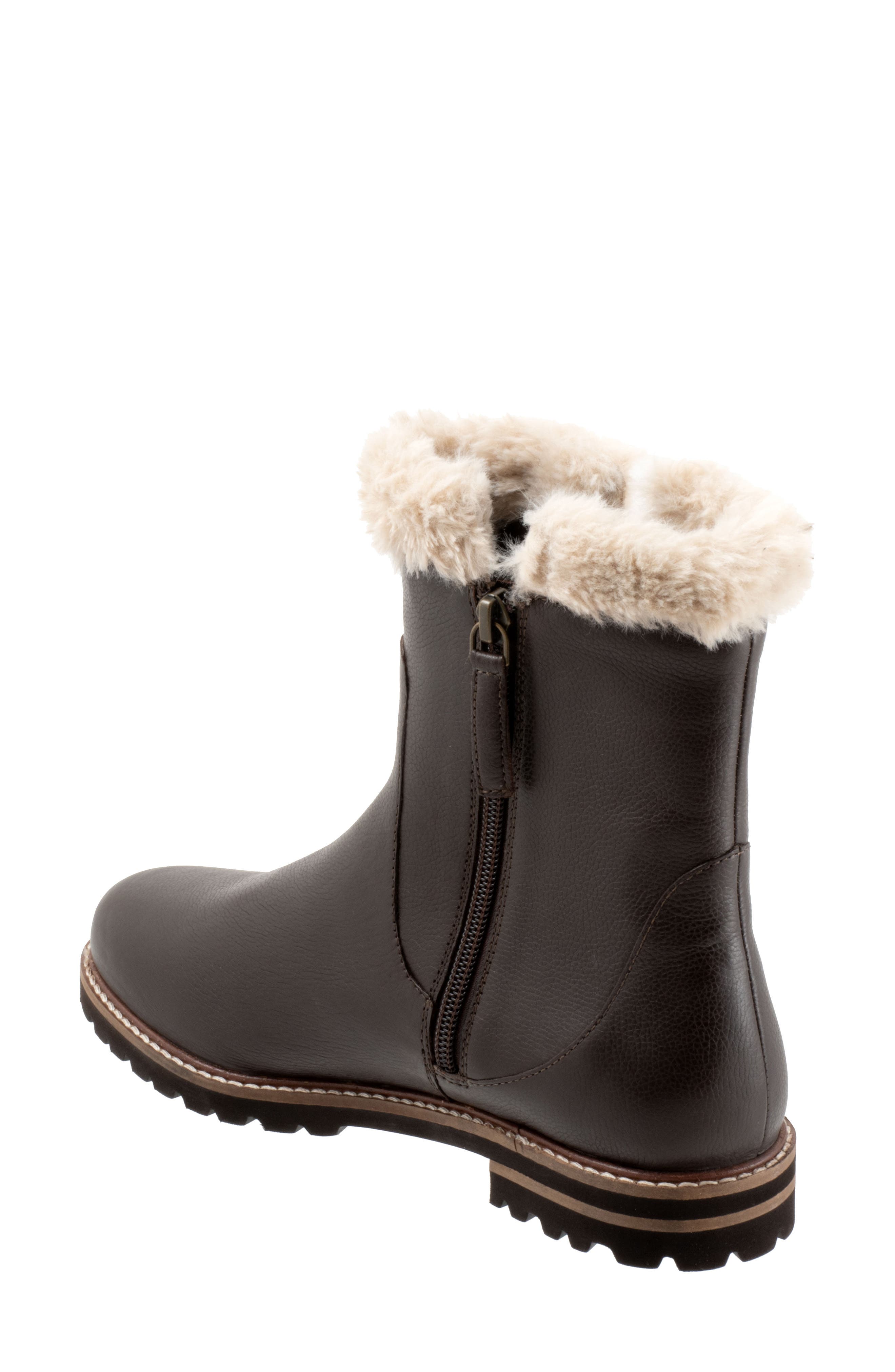 Forever Faux Fur Trim Boot, Alternate, color, BEIGE SUEDE