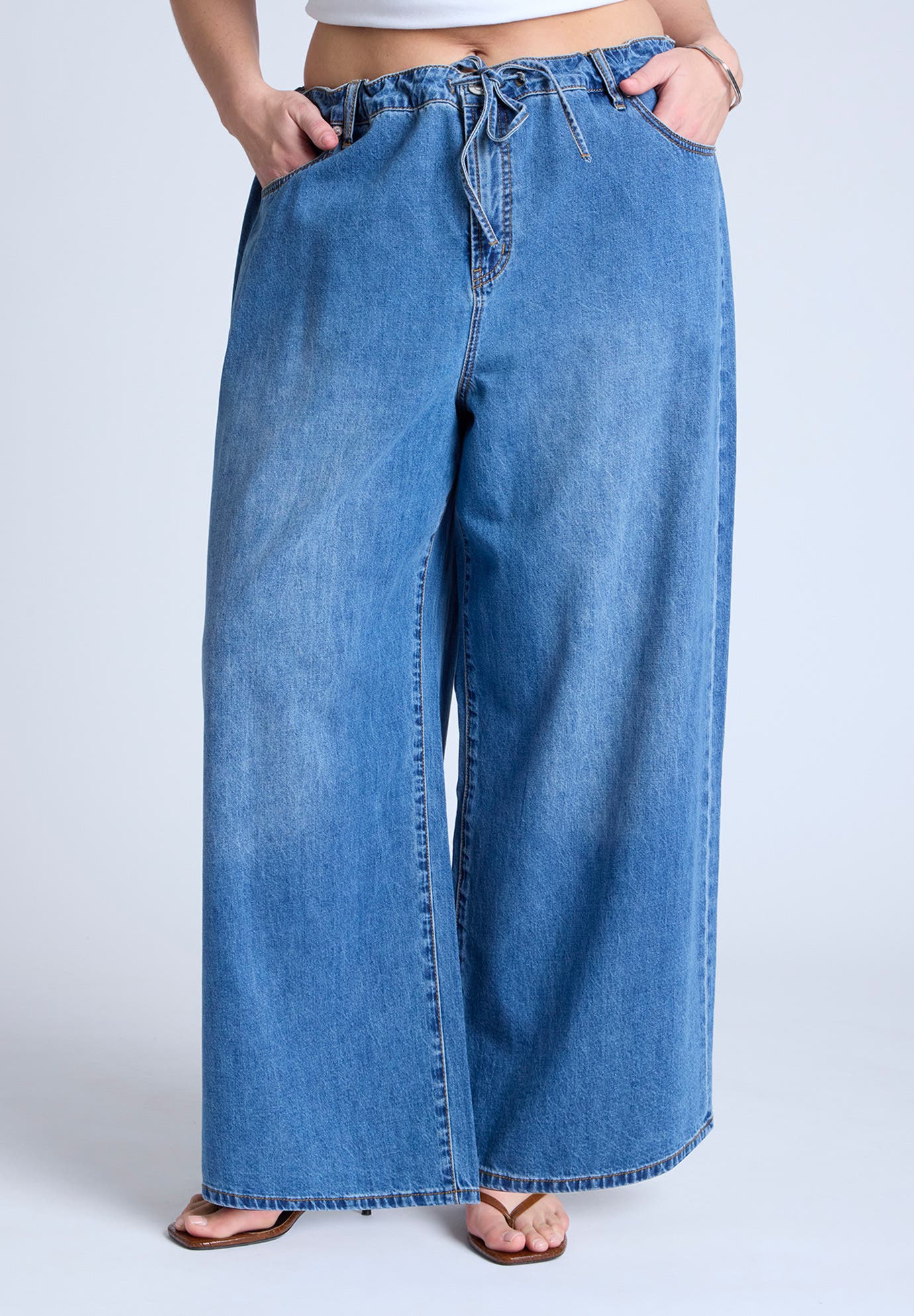 Drawstring Waist Lightweight Jean - image 2