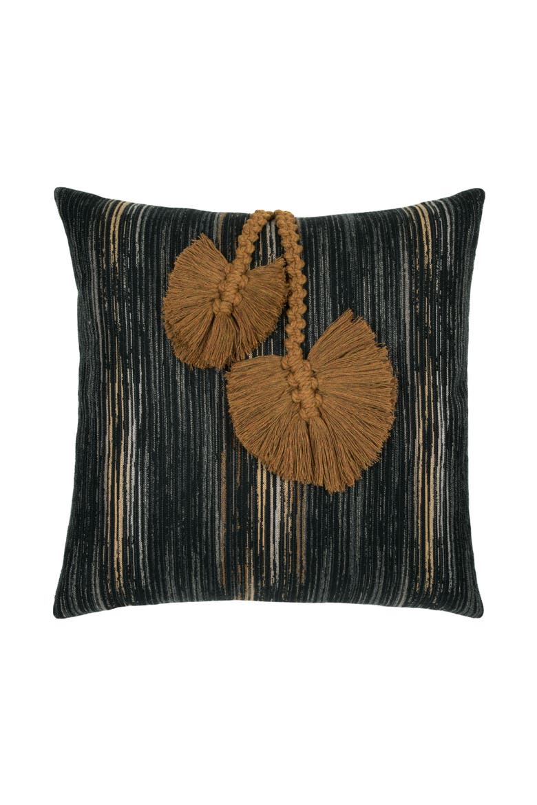 Ingenuity Harvest Hand Knotted Macrame Indoor & Outdoor Woven Accent Pillow, Main, color, Harvest