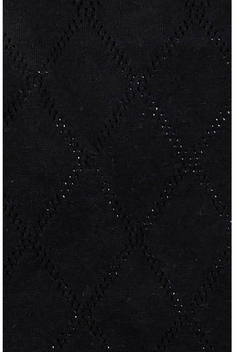 Organic Bow Detail Pointelle Sweater, Alternate, color, Black Diamond