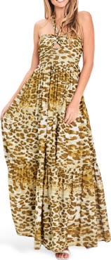 FLYING TOMATO Halter Neck Maxi Dress