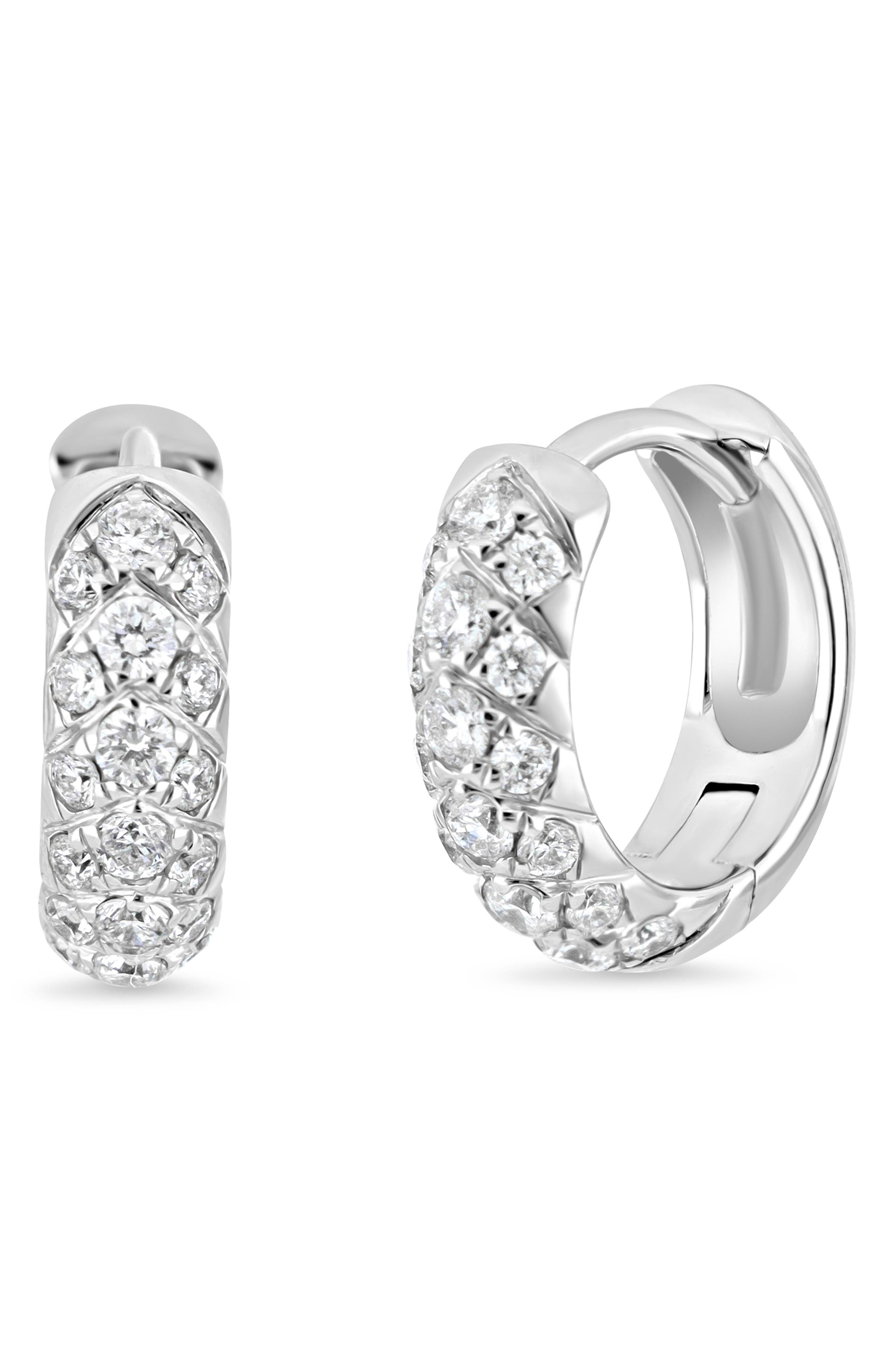 Getty 18k Gold Diamond Hoop Earrings