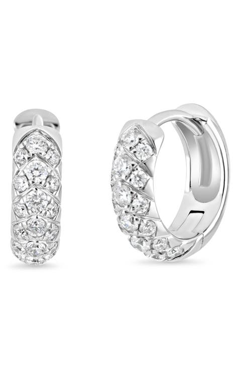 Getty 18k Gold Diamond Hoop Earrings