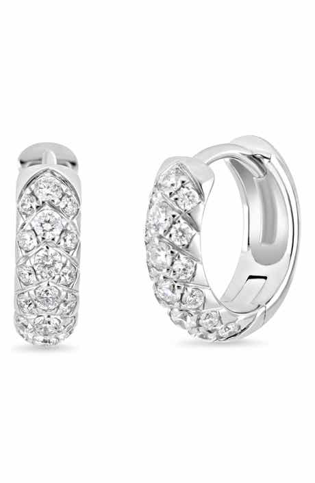 Getty 18k Gold Diamond Hoop Earrings