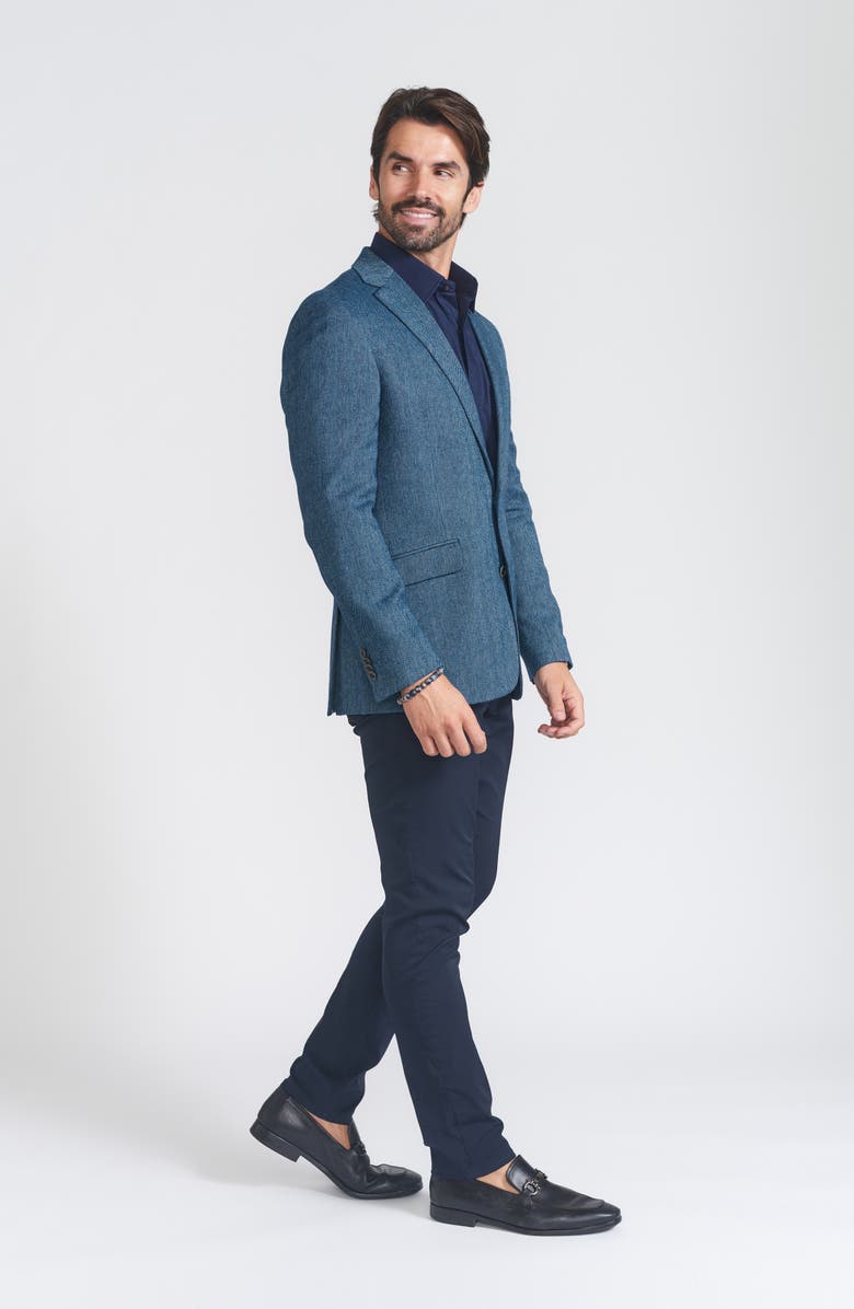 SAVILE ROW CO Herringbone Sport Coat, Alternate, color, Blue