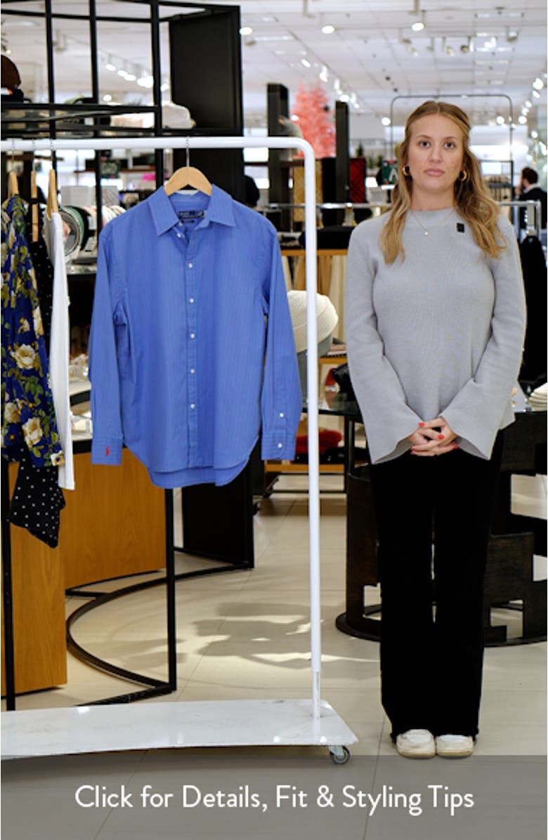 Stripe Button-Up Cotton Shirt, sales video thumbnail