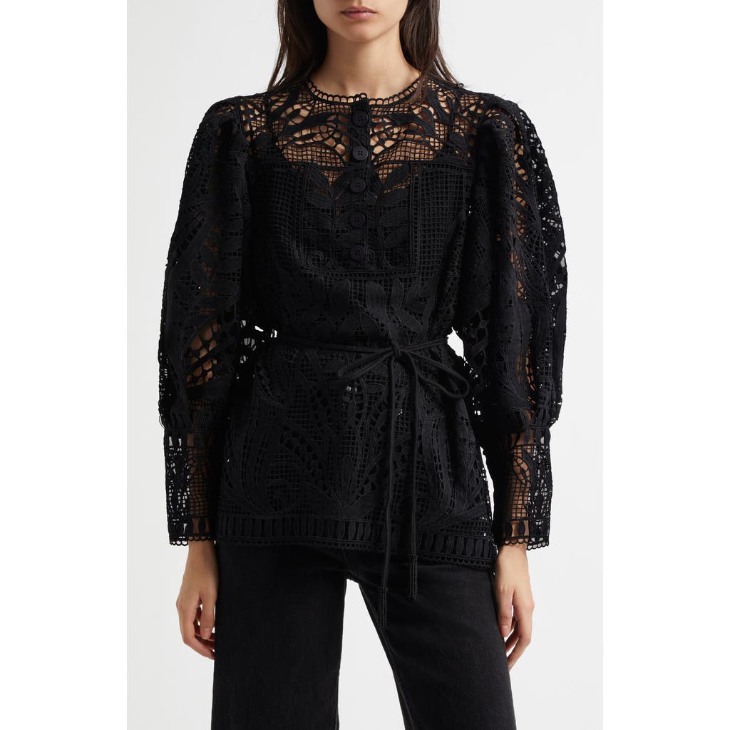 FARM RIO FARM RIO GUIPURE LACE TOP