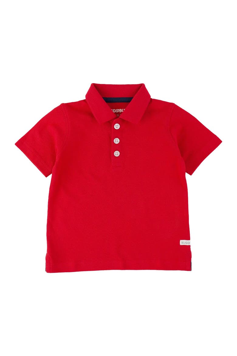 Boys Pique Short Sleeve Polo Shirt, Main, color, Red
