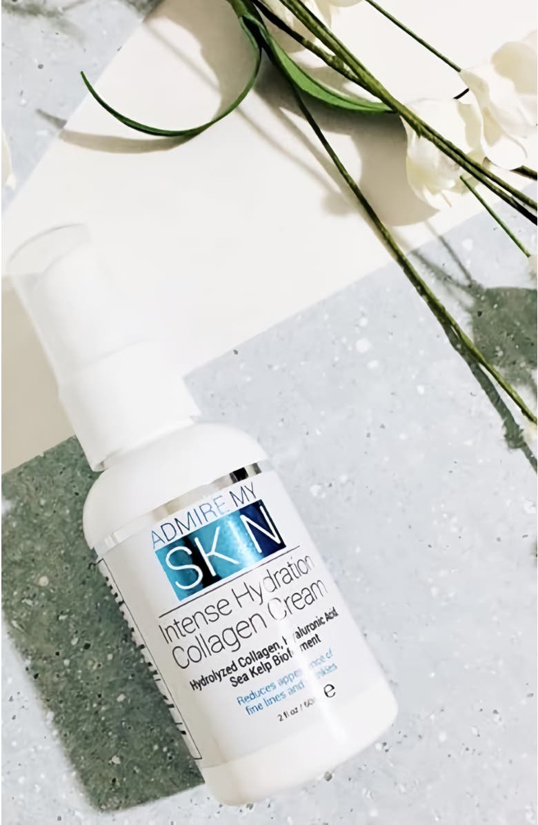 Admire My Skin Intense Hydration Collagen Cream Hyaluronic Acid Anti Aging Moisturizer, Alternate, color, Clear
