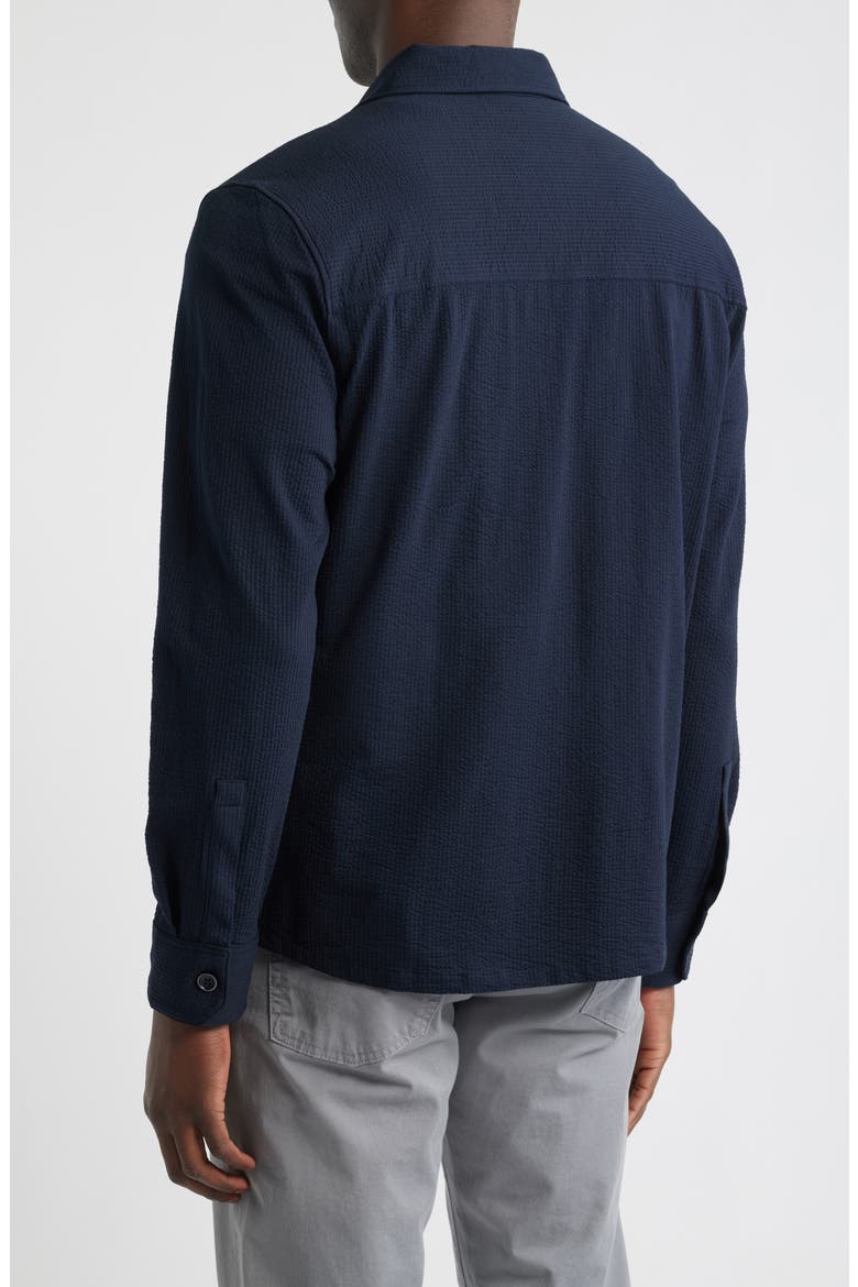 Abram Rib Knit Overshirt, Alternate, color, NAVY