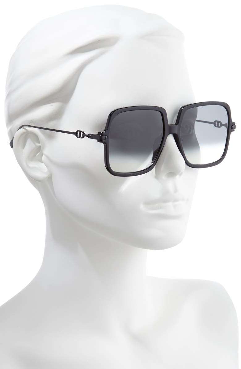 DIOR link1 58mm Gradient Square Sunglasses, Alternate, color,