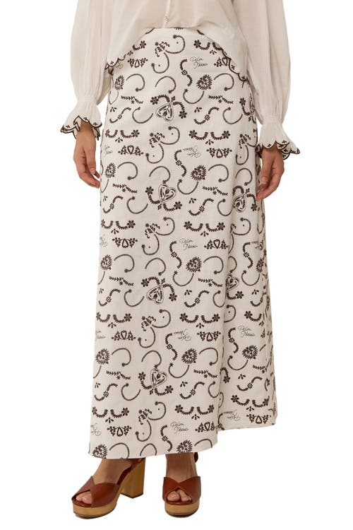 Palm Noosa Caroline Skirt In Regatta Embroidery