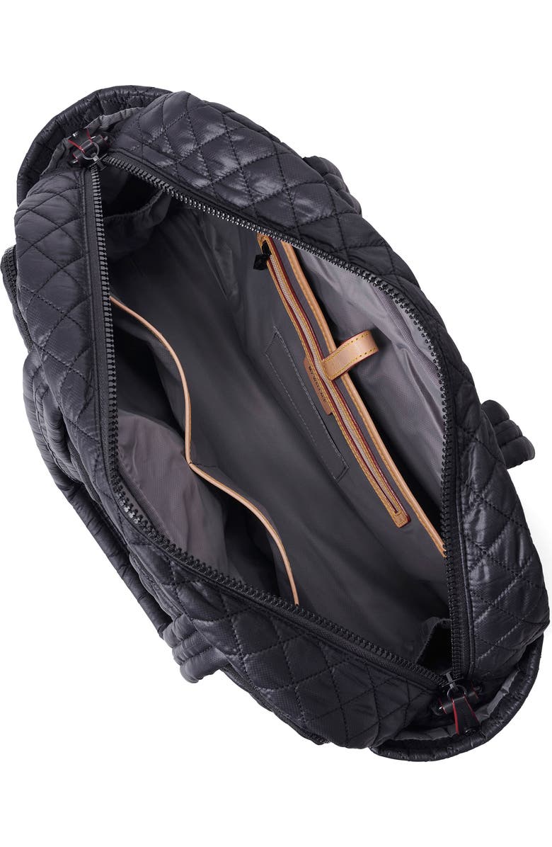 MZ Wallace Nik Quilted Nylon Duffle Bag, Alternate, color, Black