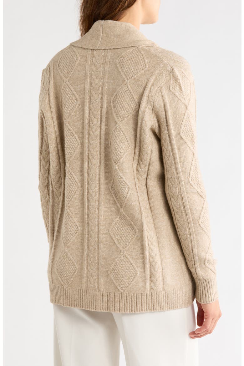 Stassi Open Front Cardigan, Alternate, color, LIGHT CAMEL BEIGE