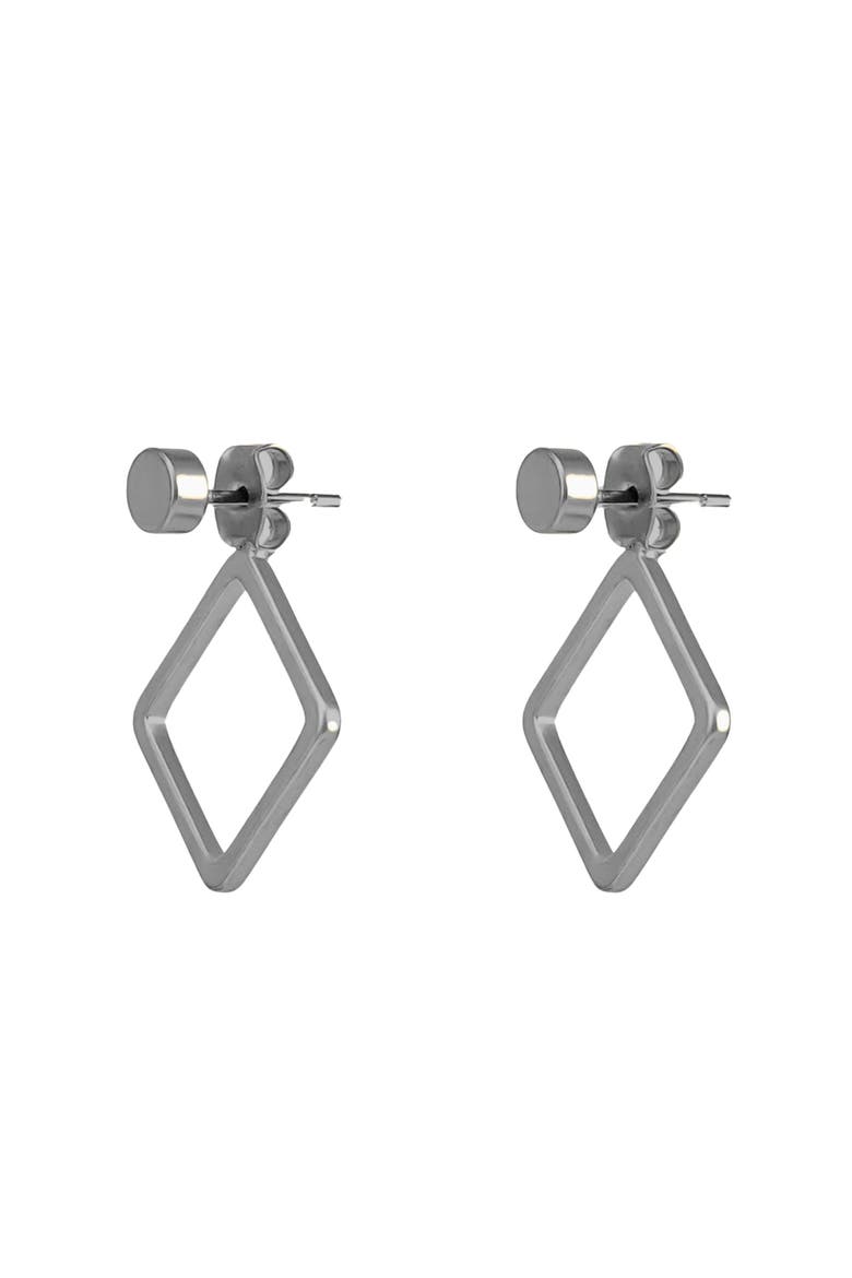 Diana Earring Jackets Minimalist Geometric Statement, Alternate, color, Dark Grey