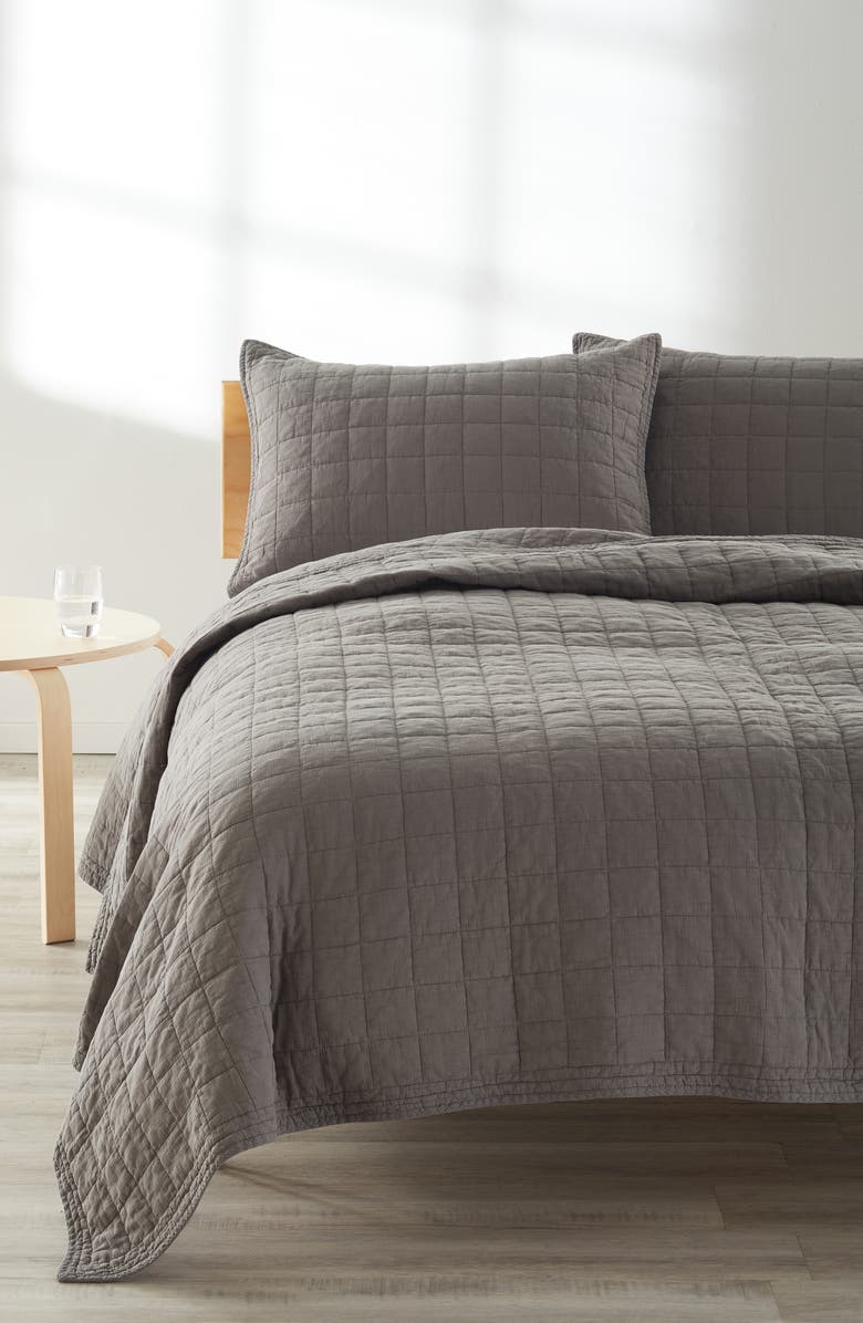 Nordstrom Soft Wash Grid Quilt & Shams Set, Alternate, color, 