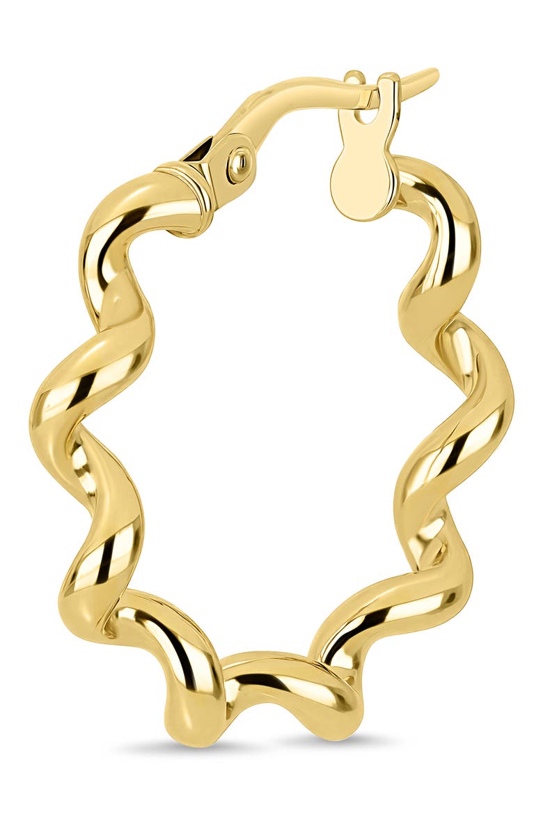 14k Gold Coiled Hoop Earrings, Alternate, color, 14K YELLOW GOLD