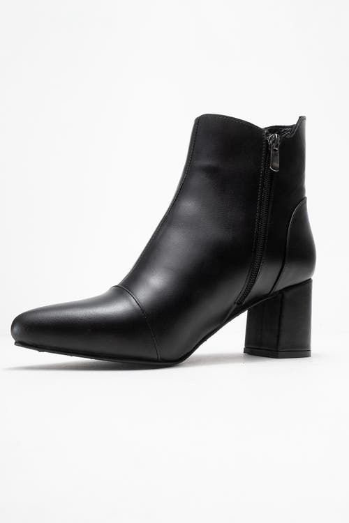 Forever & Always Shoes Gael Leather Block Heel Boot In Multi