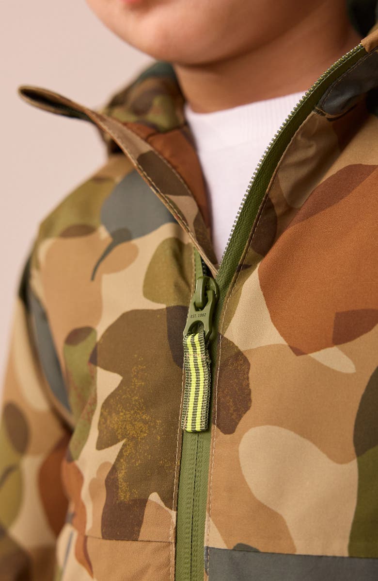 NEXT Camo Print Waterproof Hooded Jacket, Alternate, color, Green