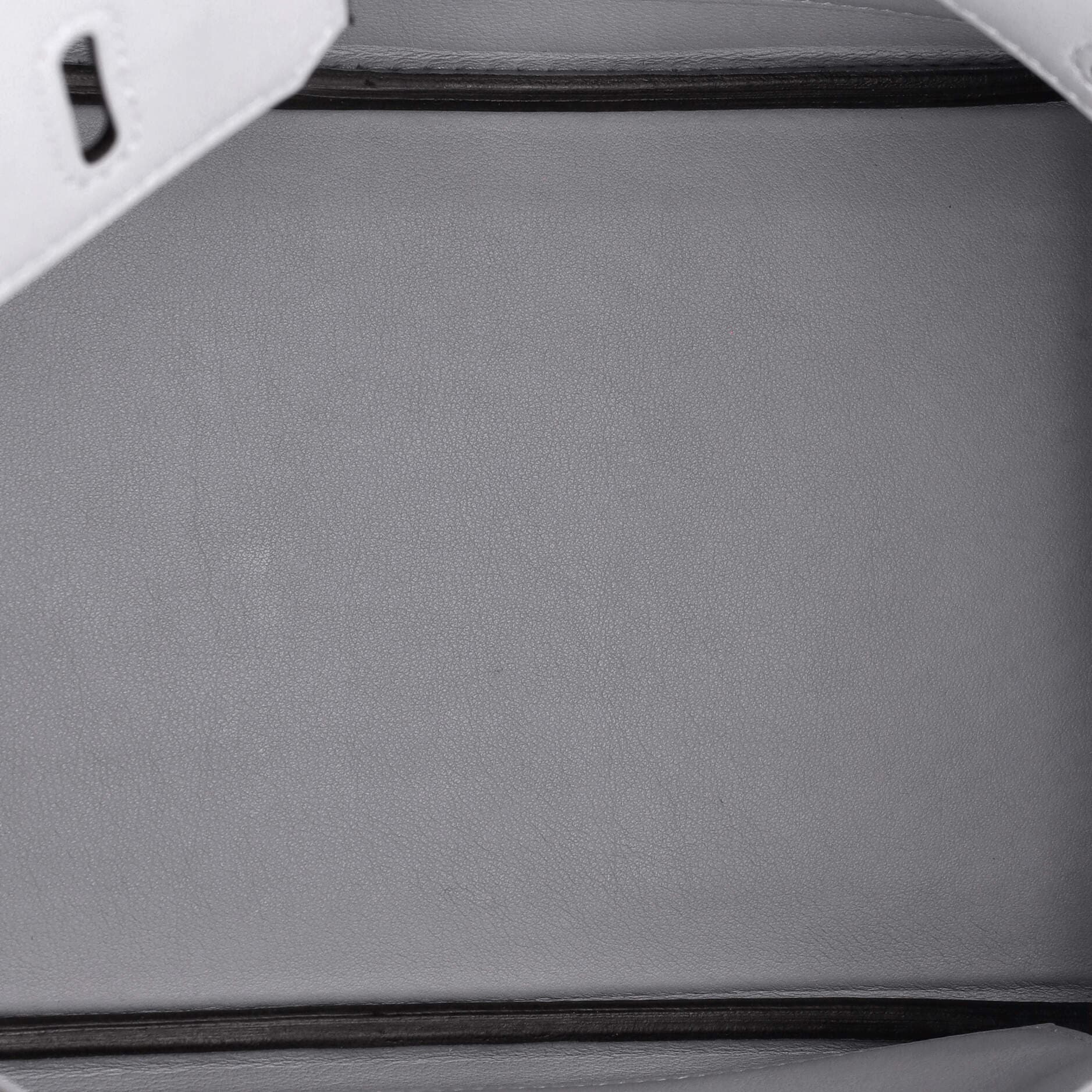 Pre-Owned Hermes Birkin Handbag Grey Swift with Permabrass Hardware 25, Alternate, color, 